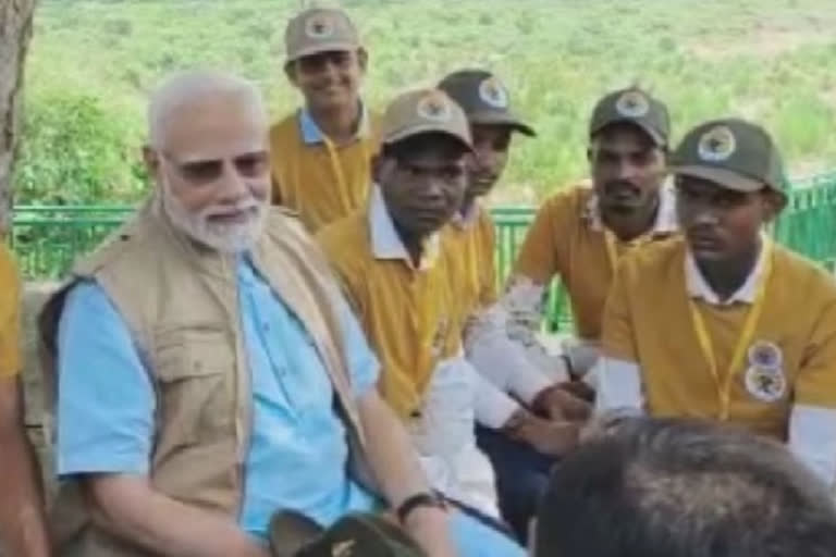 PM Modi interacts with 'Cheetah Mitras' at Sheopur of Madhya Pradesh