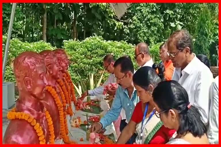 bjp-agp-congress-separatly-tribute-to-martyrs-at-barampur-in-nagaon