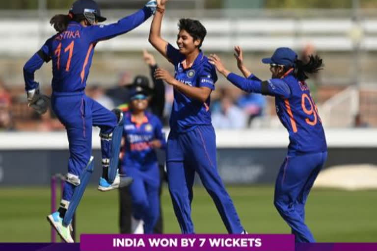 India beat England by 7 wickets first women's ODI