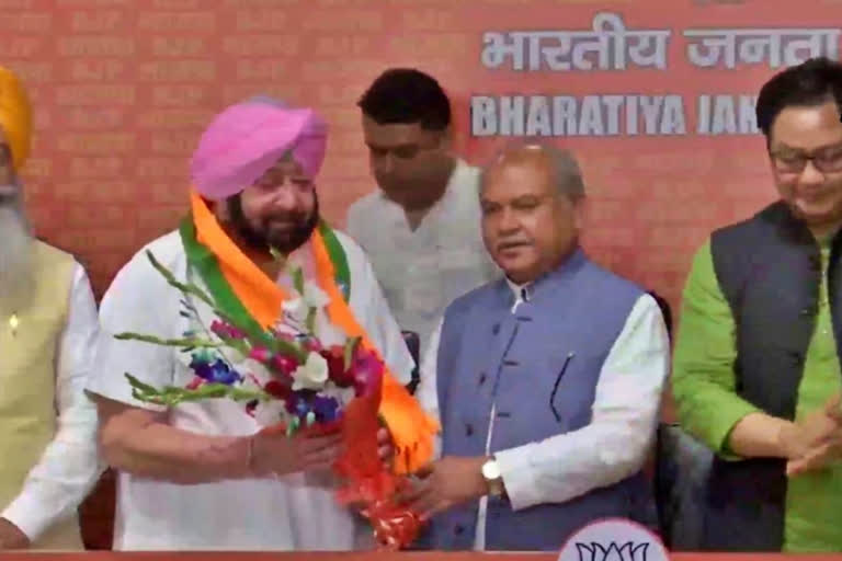 Captain Amarinder Singh merges his party Punjab Lok Congress with BJP