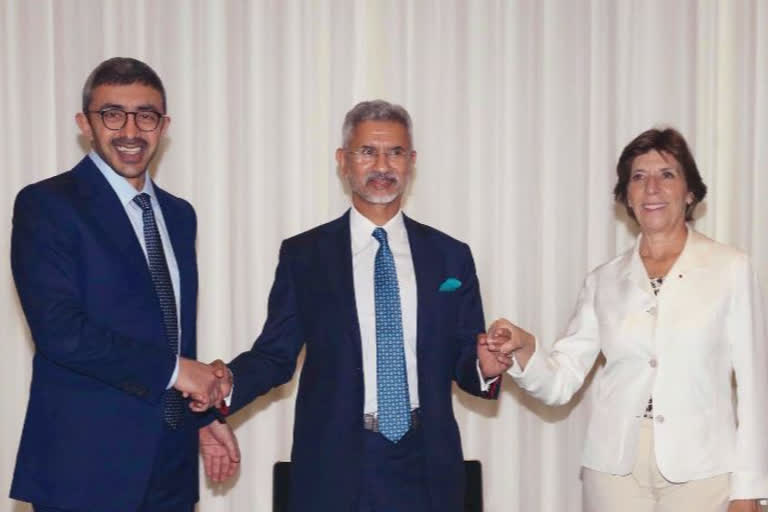 India UAE and France hold first trilateral ministerial meeting in US