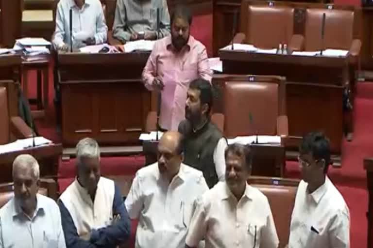 congress-members-unsatisfied-on-minister-r-ashok-answer-in-legislative-council