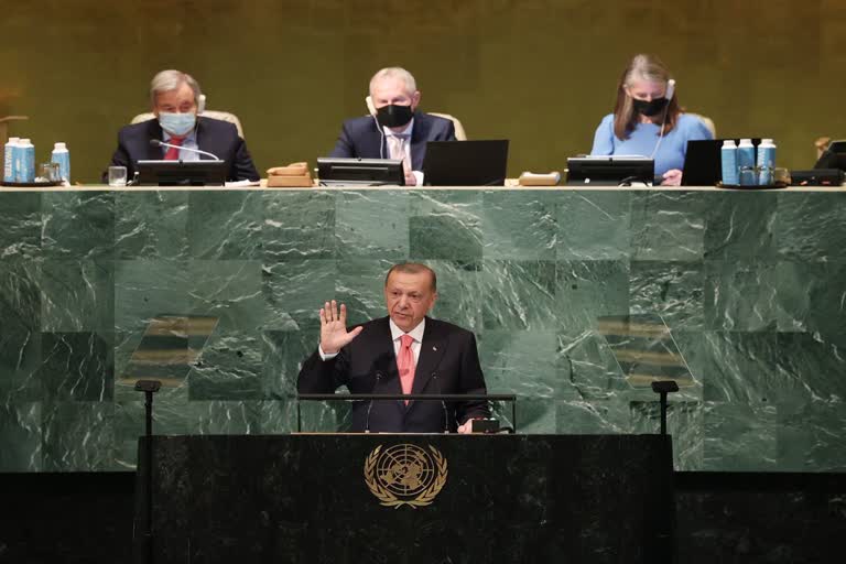 Turkish President Erdogan during UNGA address