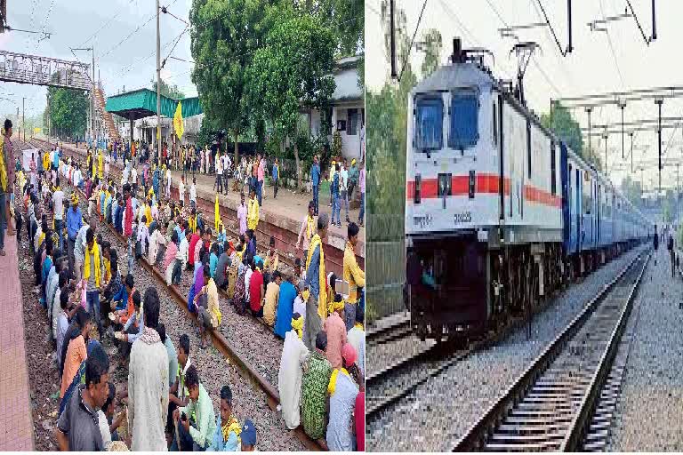 Total eighteen trains of south eastern railway cancelled due to tribal protest
