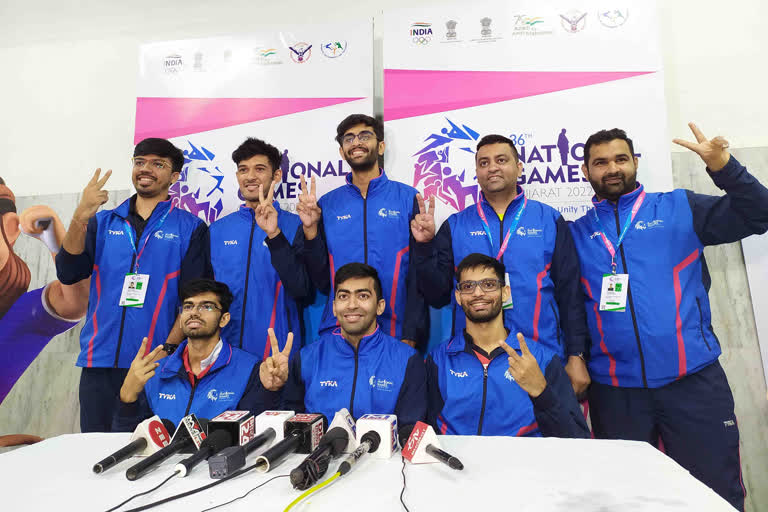 Gujarat wins gold in men's table tennis at 36th National Games held in Surat