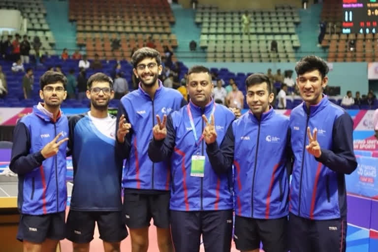 Manav Thakkar and Harmeet Desai dedicate TT gold to Surtis