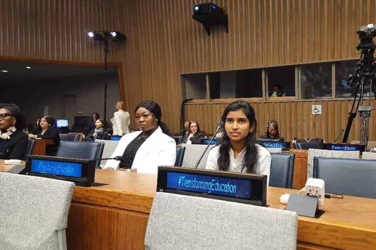 Jharkhand Kajal Kumari speech in UN addresses United Nations Transforming Education Summit