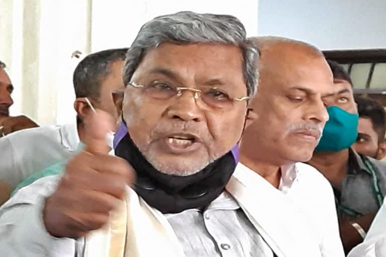 Opposition leader Siddaramaiah