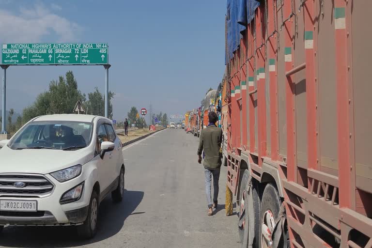 Fruit Carrying Vehicles Stuk on Highway