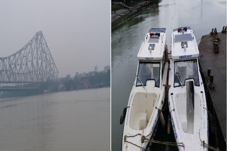 Strict vigilance by Kolkata police at ghats of city before Tarpan in Mahalaya