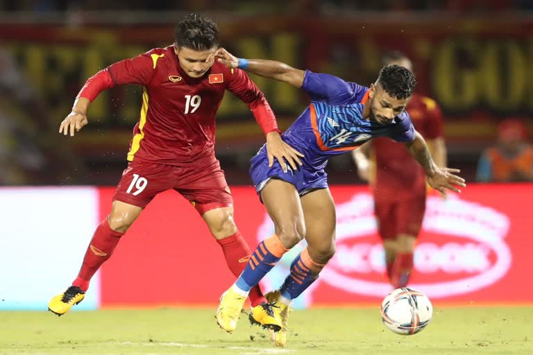 Vietnam beat India in international friendly match  വിയറ്റ്‌നാമിനെതിരെ ഇന്ത്യക്ക് കൂറ്റൻ തോൽവി  ഇന്ത്യയെ തകർത്ത് വിയറ്റ്‌നാം  Vietnam beats India  സുനിൽ ഛേത്രി  Hung Thinh Friendly match  ഇന്ത്യൻ ഫുട്‌ബോൾ  Indian Football
