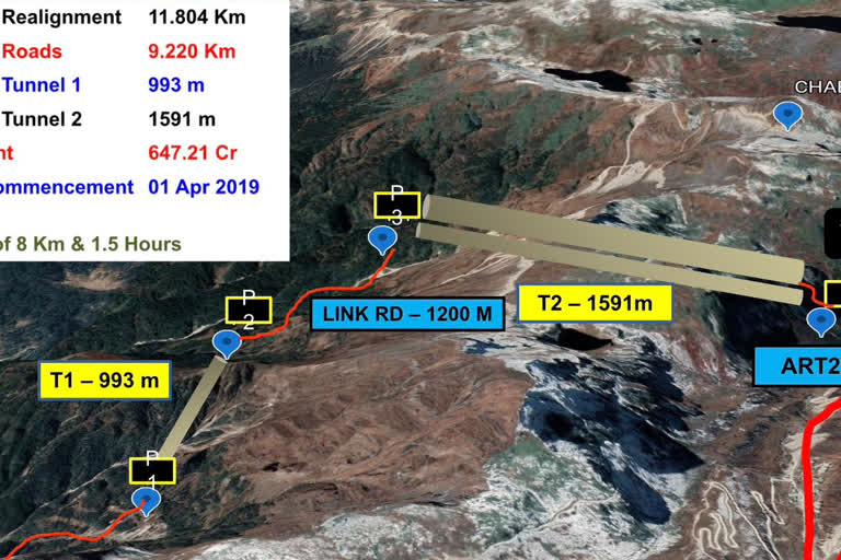 first two-lane road tunnel in the world to be built at an altitude of 13,000 feet above sea level going to completition