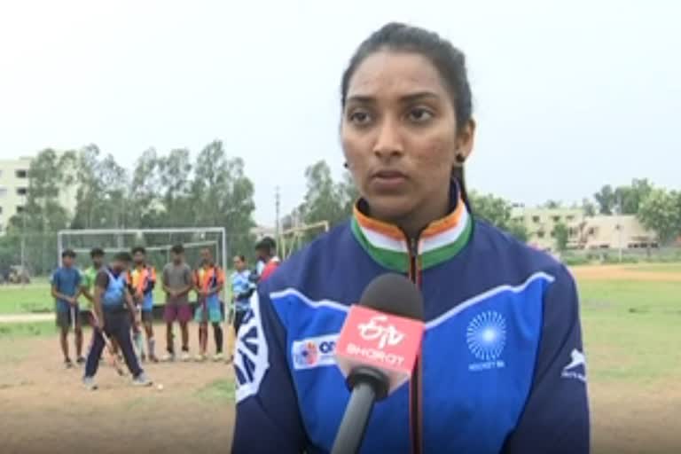 A Srikakulam young lady who excels as a goalkeeper in international hockey