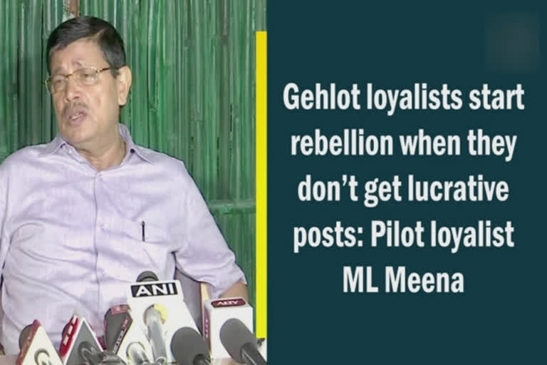 Gehlot loyalists start rebellion when they don’t get lucrative posts: Pilot loyalist ML Meena