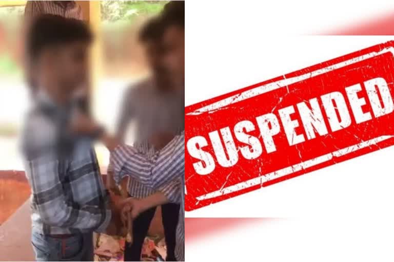 ragging students  students suspended from school  kasargod students ragging  PLUS ONE STUDENT WAS RAGGED BY SENIOR STUDENTS  കാസർകോട് റാഗിങ്‌  വിദ്യാർഥികൾക്ക് സസ്പെൻഷൻ  സീനിയർ വിദ്യാർഥി റാഗിങ്  വിദ്യാർഥി റാഗിങ്ങിന് ഇരയായി  വിദ്യാർഥികളെ സസ്‌പെന്‍ഡ് ചെയ്‌തു  അംഗടിമുഗർ ഗവൺമെന്‍റ് ഹയർ സെക്കൻഡറി സ്‌കൂൾ  പൊതുവിദ്യാഭ്യാസ വകുപ്പ് മന്ത്രി വി ശിവൻകുട്ടി  വി ശിവൻകുട്ടി റാഗിങ്  kasaragod ragging case  ജൂനിയർ വിദ്യാർഥിയെ റാഗിങ്ങിന് ഇരയാക്കി