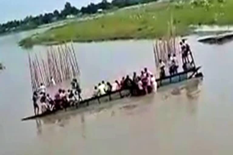boat capsized in the Brahmaputra river in assam several missing
