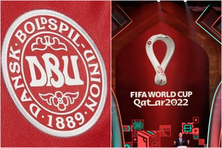 Qatar World cup  Qatar s Human Rights Violation of Migrant Workers  Denmark football team to wear toned down jerseys  Denmark football team  FIFA World Cup  ഖത്തര്‍ ലോകകപ്പ്  ഖത്തര്‍ ലോകകപ്പ് മനുഷ്യാവകാശ ലംഘനം  ഖത്തര്‍ ലോകകപ്പില്‍ ഡെന്മാര്‍ക്കിന്‍റെ പ്രതിഷേധം  Denmark jerseys  ഡെന്മാര്‍ക്ക് ജേഴ്‌സി  ഫിഫ  ഫിഫ പ്രസിഡന്‍റ് ജിയാനി ഇന്‍ഫാന്‍റീനോ  FIFA President Gianni Infantino