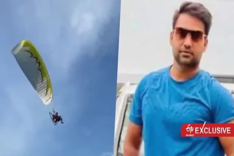 pulkit arya doing illegal paragliding