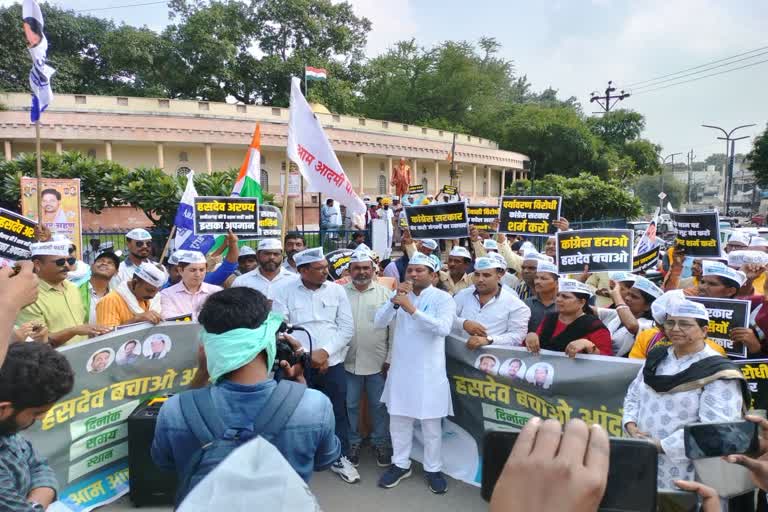 Tree felling protest in Hasdeo