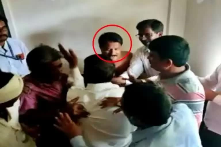 A teacher was beaten up by parents after he was accused of sexually harassing student