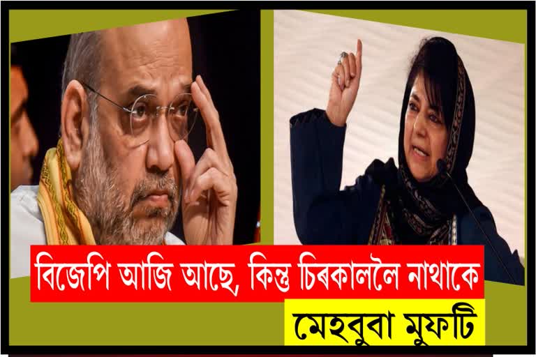 Mehbooba Mufti statement before amit shah Jammu and Kashmir visit