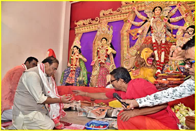 Himanta Biswa Sarma at Puja Mandaps in Nagaon