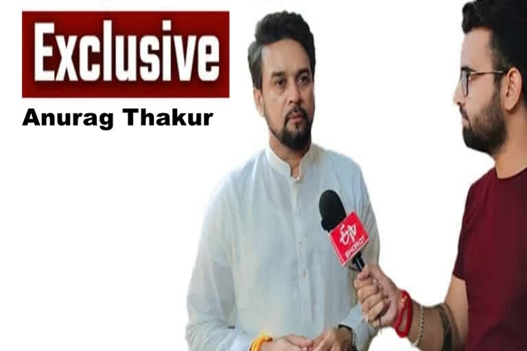 Exclusive conversation of ETV Bharat with Union Minister Anurag Thakur in Bilaspur