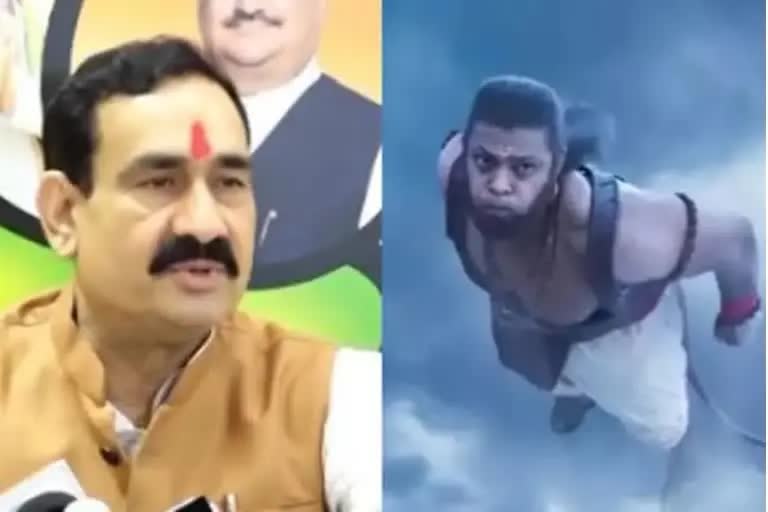 CONTROVERSY OVER SCENES OF ADIPURUSH BASED ON RAMAYANA HOME MINISTER NAROTTAM MISHRA WARNS OF LEGAL ACTION
