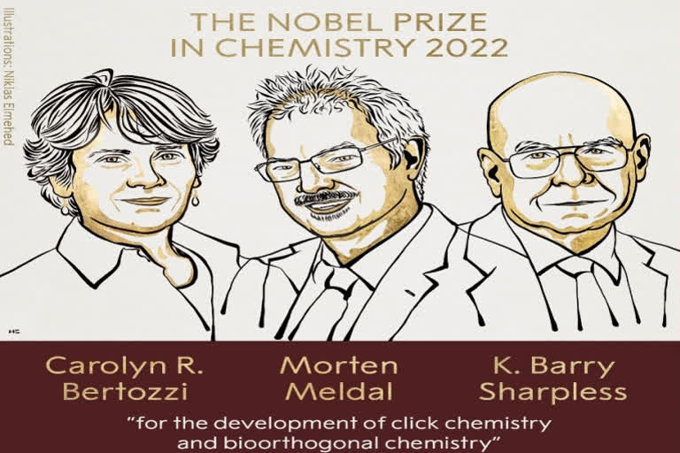 2022 Nobel prize in Chemistry jointly awarded to Carolyn Bertozzi, Morten Meldel, and K. Barry Sharpless