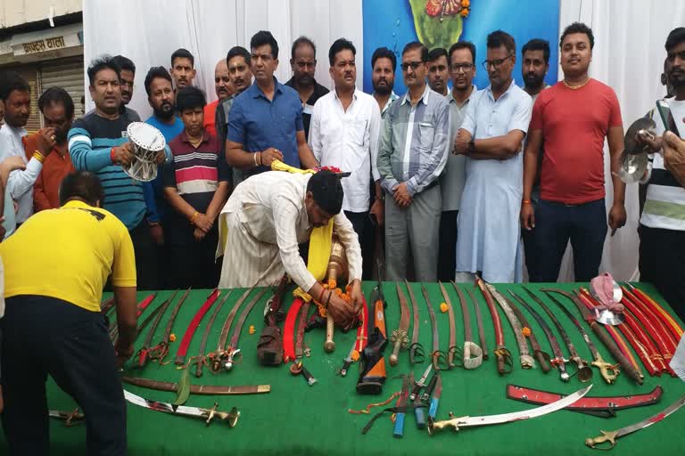 indore dussehra weapon worship