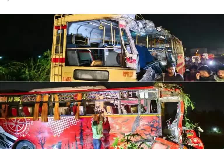 દક્કનચેરીમાં KSRTC સાથે પ્રવાસીઓની બસ અથડાઈ, વિદ્યાર્થીઓ સહિત 9નાં મોત, 40 ઈજાગ્રસ્ત