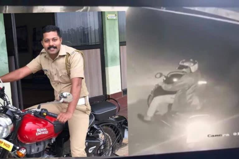 policeman steals mangoes from fruit shop  policeman steals mangoes in kanjirappally  കോട്ടയം ജില്ല പൊലീസ് മേധാവി  കോട്ടയം മോഷണം  മാമ്പഴം മോഷണം  പൊലീസുദ്യോഗസ്ഥന്‍റെ മാമ്പഴം മോഷണം  മാമ്പഴം മോഷ്‌ടിച്ച് പൊലീസുദ്യോഗസ്ഥൻ  ഇടുക്കി എആര്‍ ക്യാമ്പ്