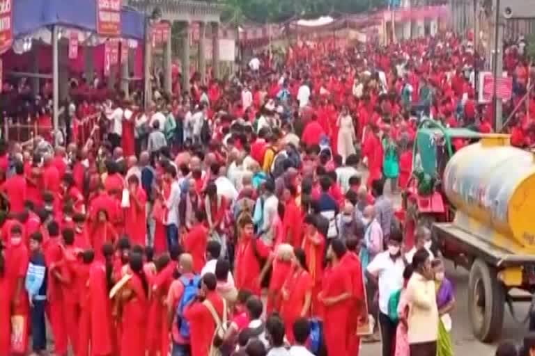 Bhavani devotees at Kanaka Durga temple