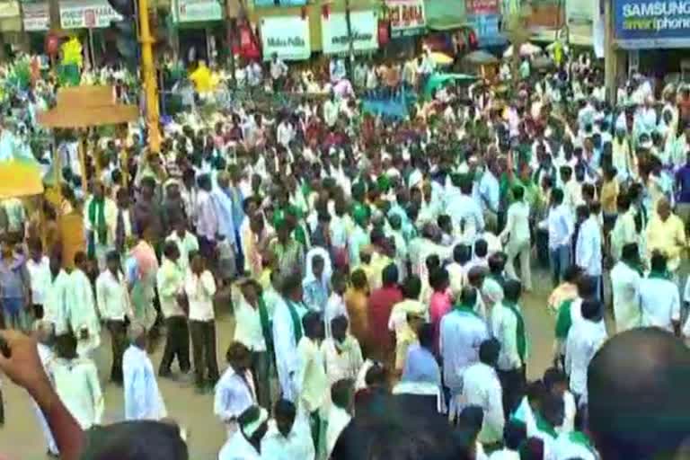 govet Change in Mahadai project  protest from farmers in Hubli