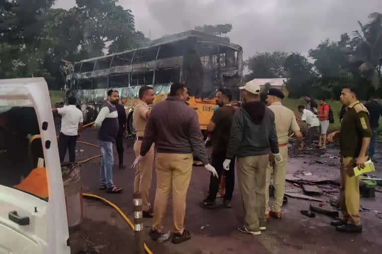 Bus Burnt in Nashik