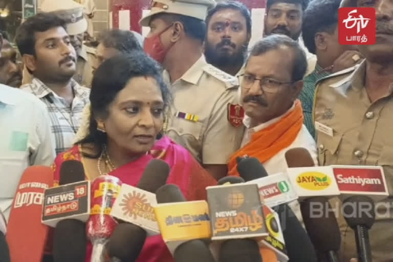 ’தமிழையும் ஆன்மீகத்தையும் பிரிக்க  முயற்சி நடக்கின்றது...!’ - தமிழிசை சவுந்தரராஜன்