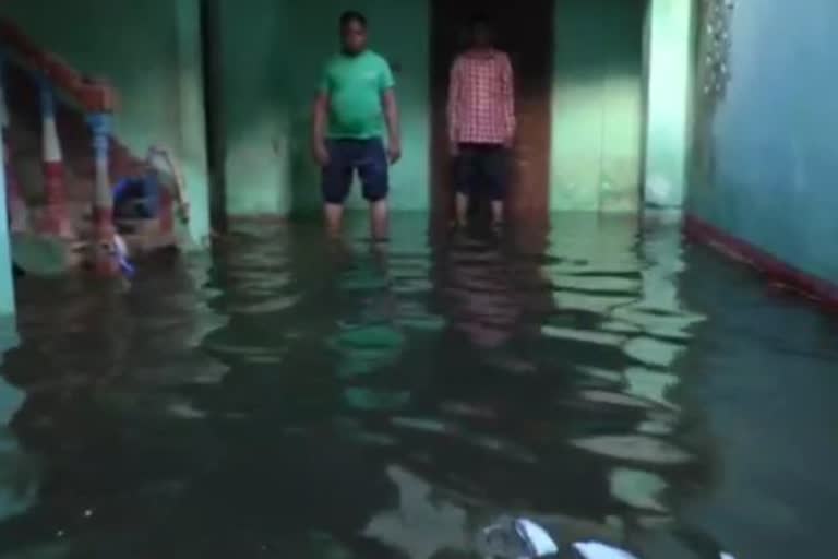 water logging problem due to heavy rainfall in kendrapara