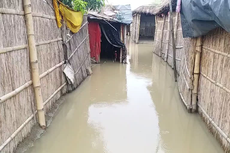 बेतिया में बाढ़ का पानी घर में घुसा