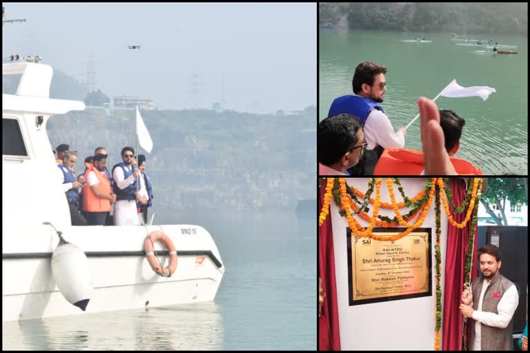 Anurag Thakur inaugurates Water Sports Center.