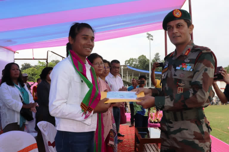 Assam Rifles felicitated Hima Das, Arjuna Awardee in Tezpur