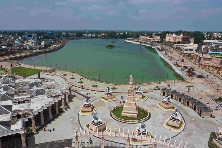 View of Mahakal Lok through drone camera