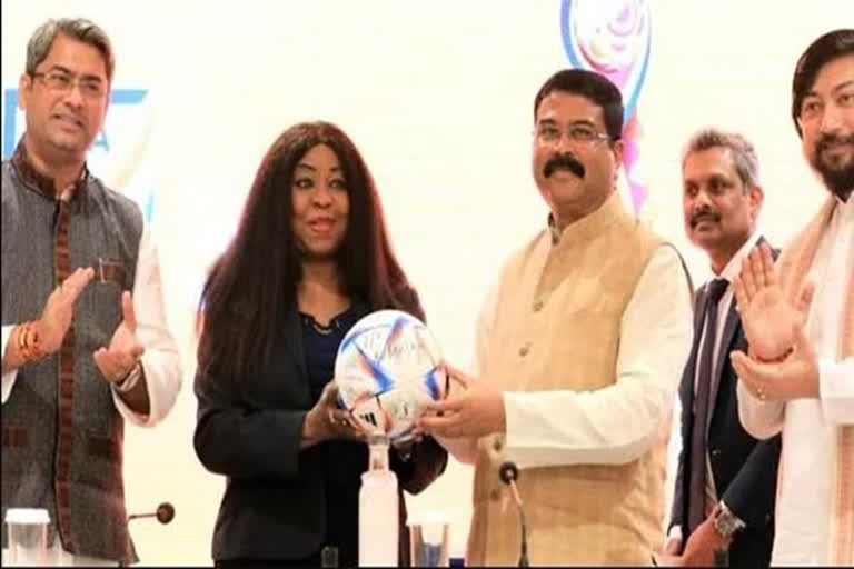 Dharmendra Pradhan Met Secretary-General Of FIFA, Fatma Samoura Ahead Of The FIFA U-17 World Cup