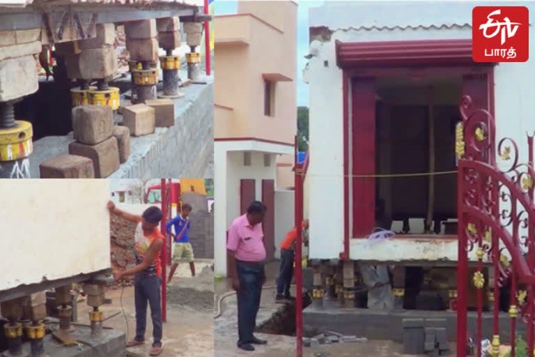 பழனி அருகே வீட்டை இடிக்காமல் மேலே உயர்த்திய விவசாயி - கிராமத்திலும் புகுந்த இன்ஜினியரிங் டெக்னிக்