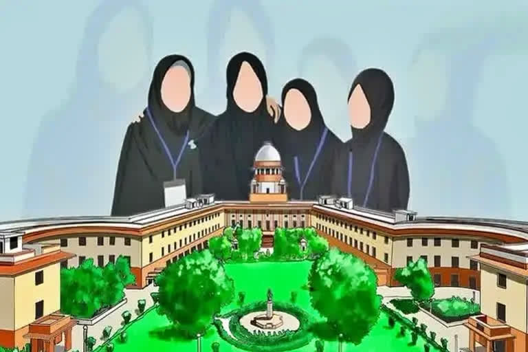 Hijab judgment on Supreme court  Supreme Court judgement on hijab ban  Karnataka hijab case  Supreme Court On Hijab Ban  hijab judgement  supreme court verdict on hijab  Karnataka Hijab Ban Latest News  ಹಿಜಾಬ್​ ನಿಷೇಧಿಸಿ ಹೈಕೋರ್ಟ್​ ನೀಡಿದ ಆದೇಶ  ಹಿಜಾಬ್​ ಪ್ರಕರಣದ ತೀರ್ಪನ್ನು ಇಂದು ಪ್ರಕಟ  ತರಗತಿಯೊಳಗೆ ಮುಸ್ಲಿಂ ವಿದ್ಯಾರ್ಥಿನಿಯರಿಗೆ ಹಿಜಾಬ್​ ನಿಷೇಧ