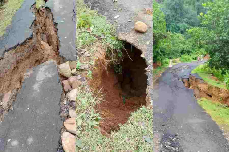 Roads damaged