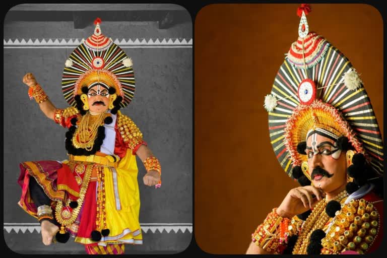 Ramesh Aravind dressed as Yakshagana