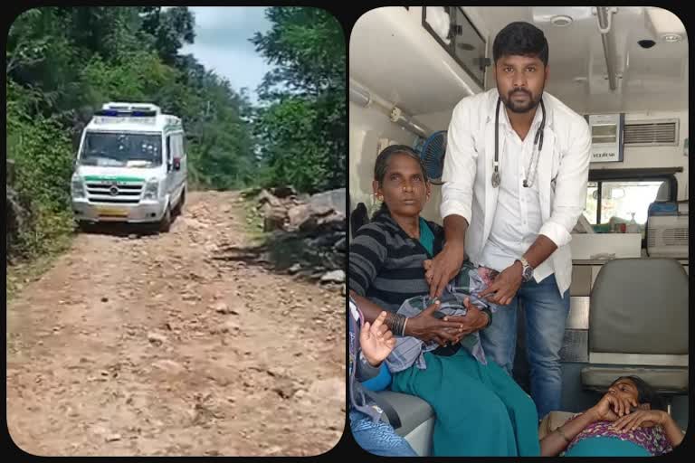 lady gave birth to child in ambulance at chamarajanagara