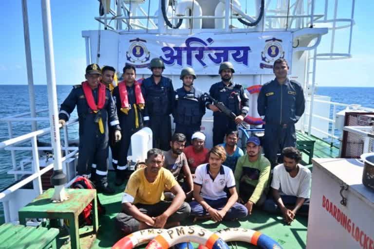 Indian Coast Guard rescued six Indian fishermen from Pakistani captivity