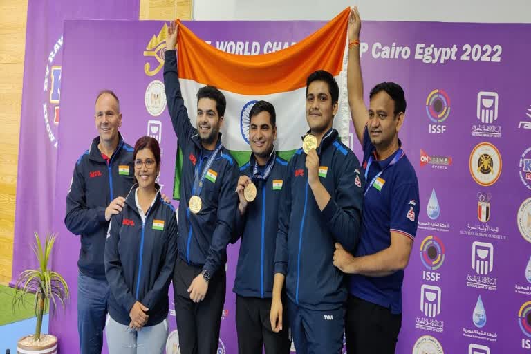 Rudrankksh, Arjun and Kiran win India's fifth gold at Rifle/Pistol Shooting World Championships