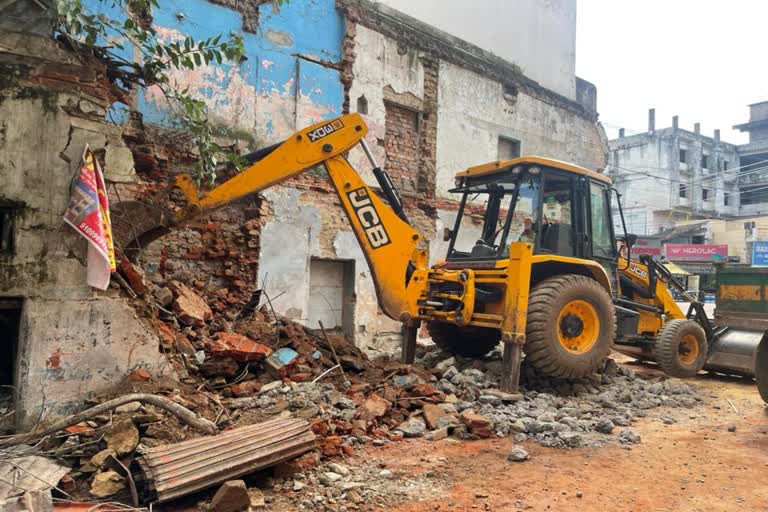 Naharpara road widening work